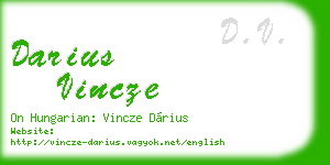 darius vincze business card